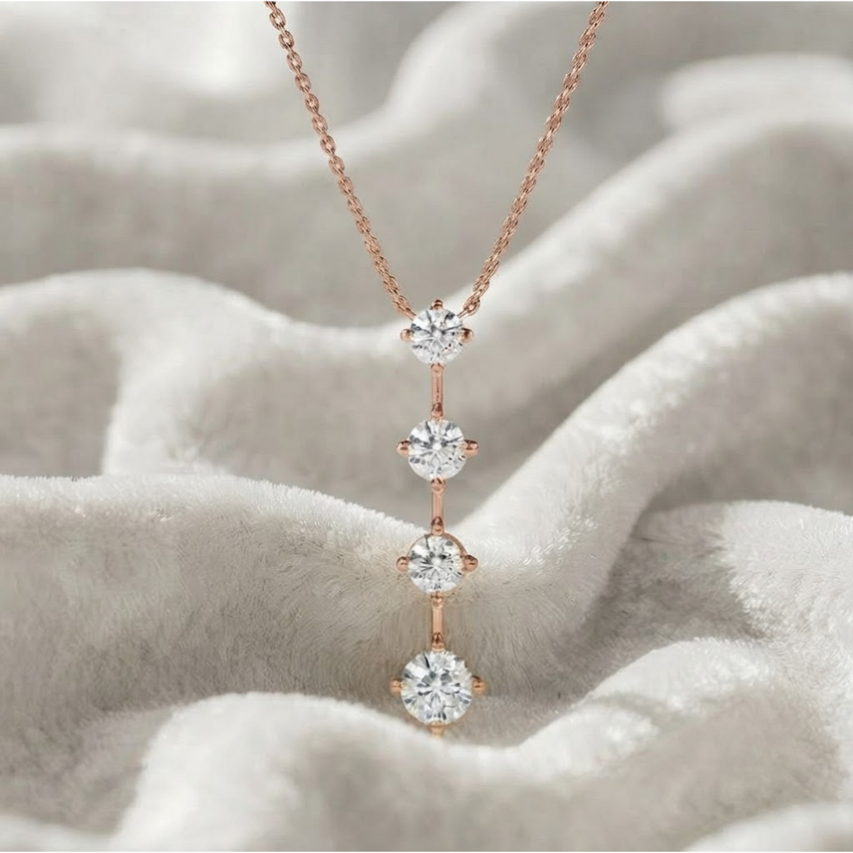 Diamond Vertical Bar Necklace