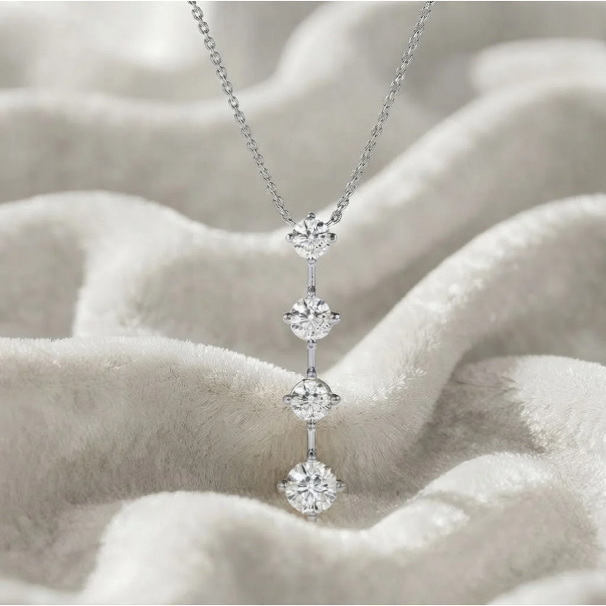 Diamond Vertical Bar Necklace