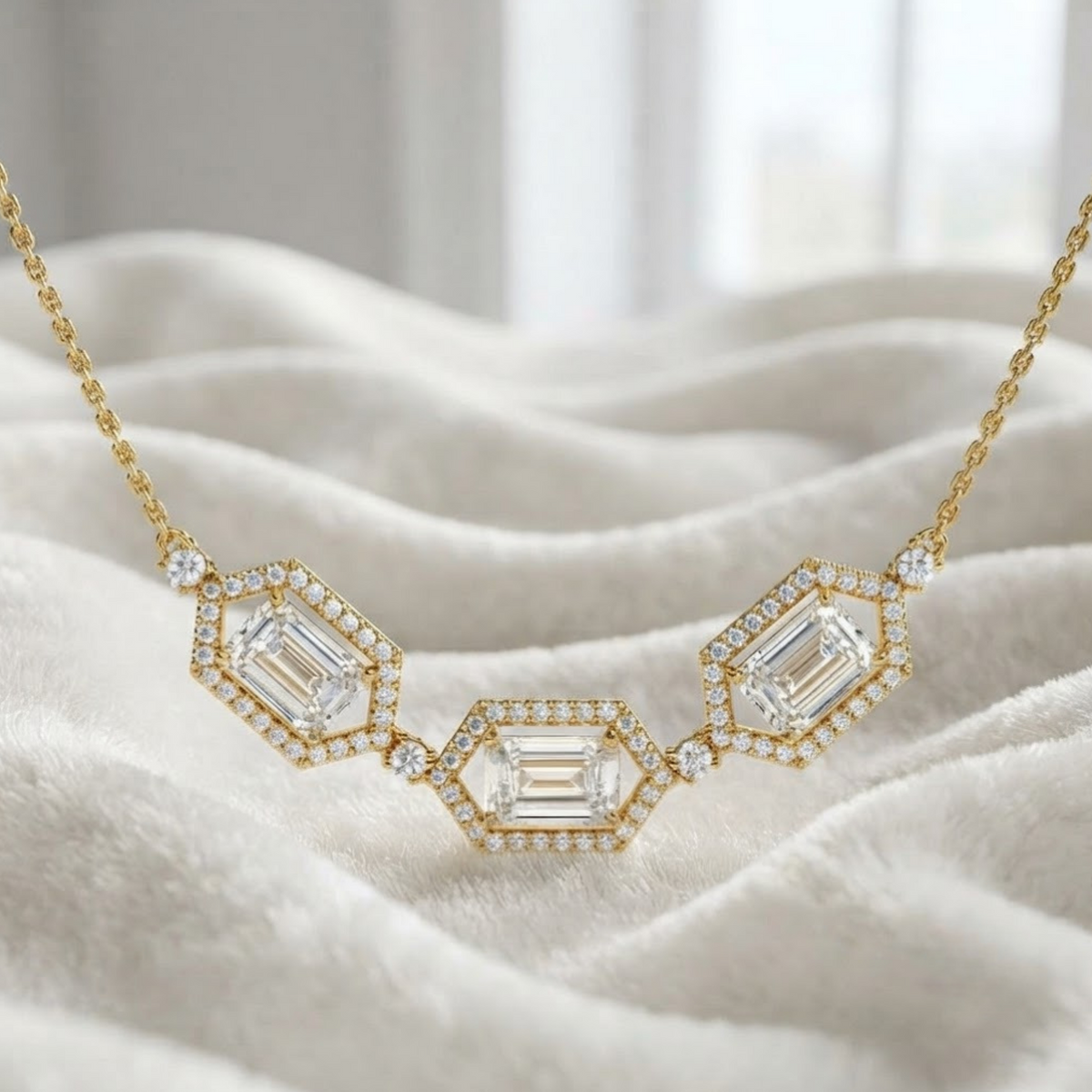Diamond Necklace Dainty Gold Necklace