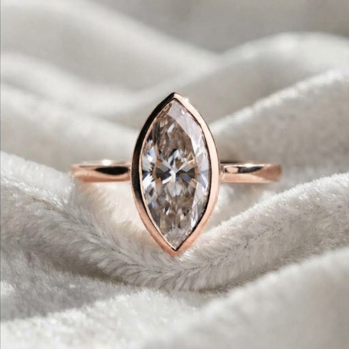 Marquise Cut IGI Certified Solitaire Diamond Ring