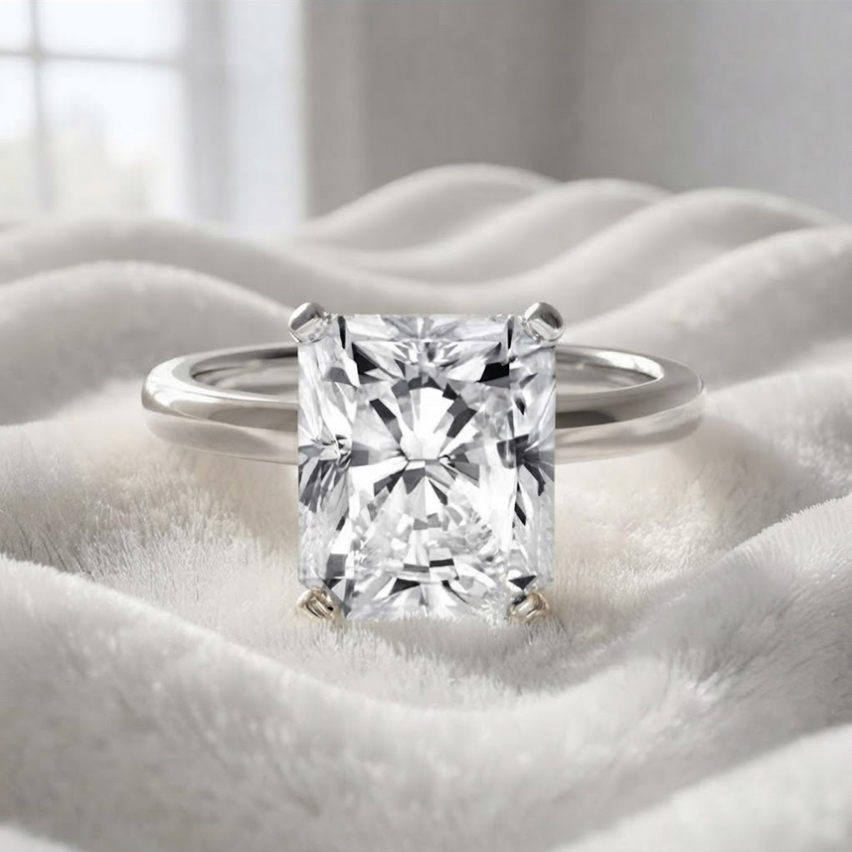 Radiant Cut Lab Grown Diamond Ring
