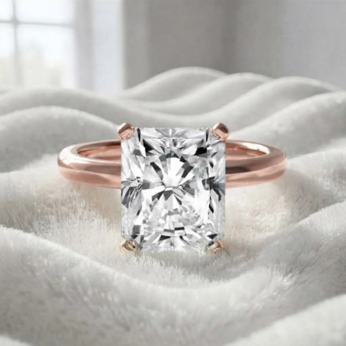 Radiant Cut Lab Grown Diamond Ring