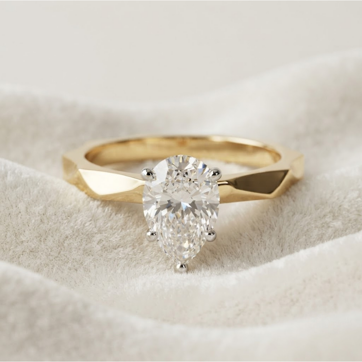 Pear Cut Lab Grown Diamond Eternity Ring