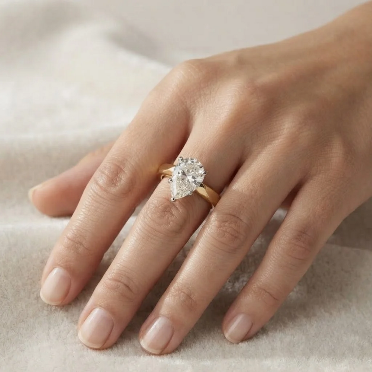 Pear Cut Lab Grown Diamond Eternity Ring