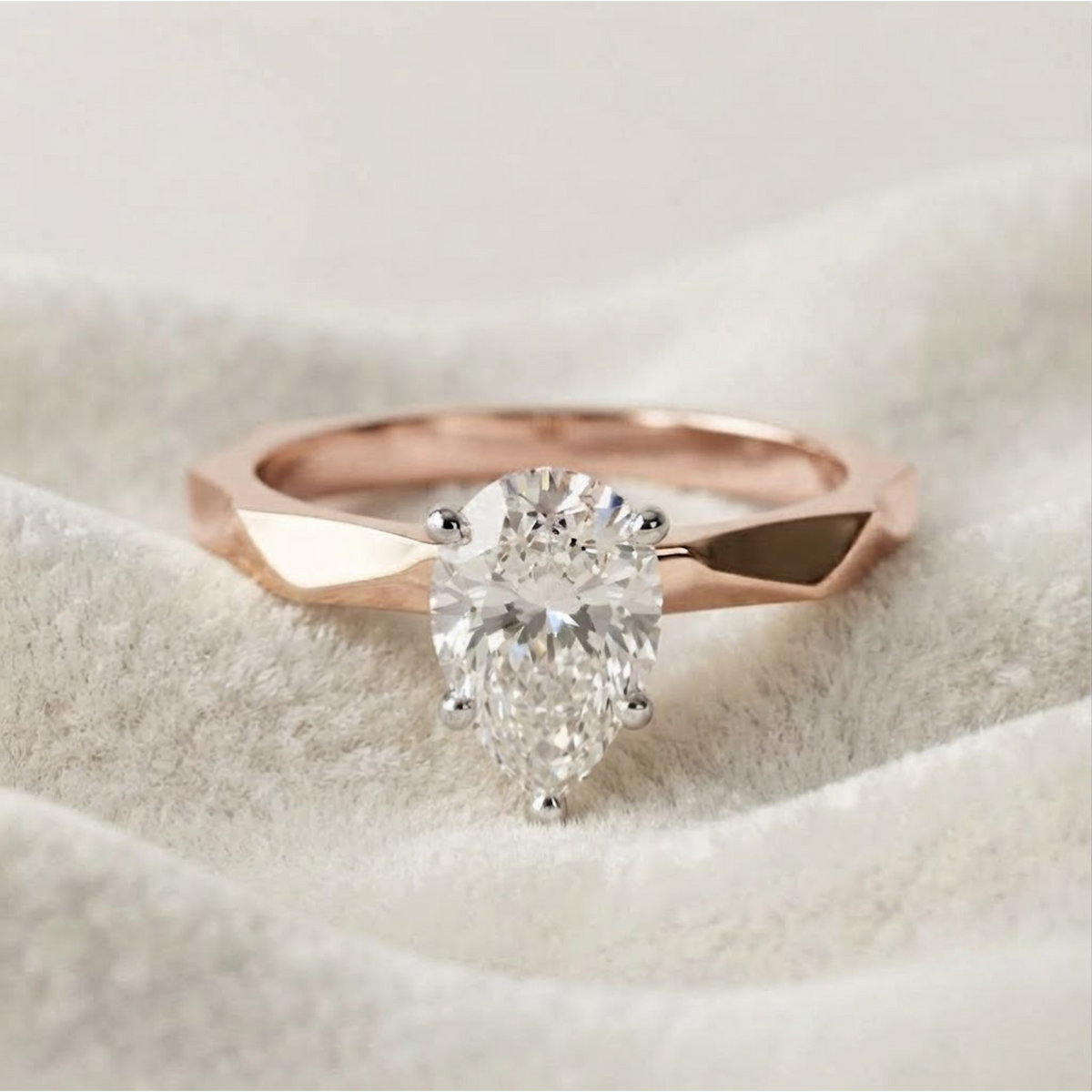 Pear Cut Lab Grown Diamond Eternity Ring