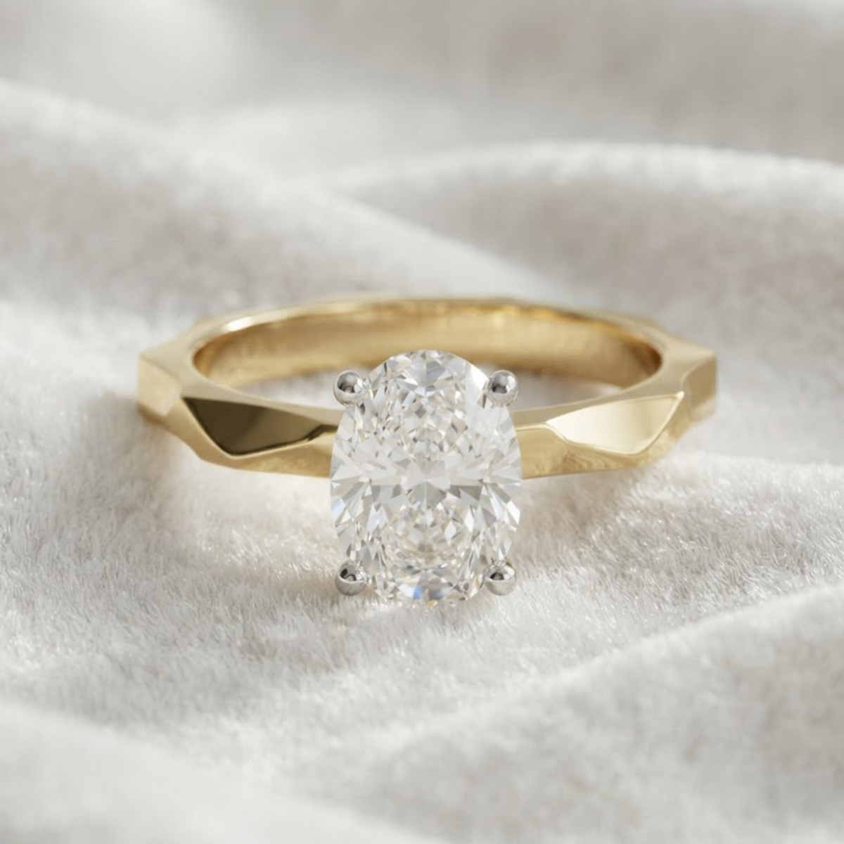 IGI Certified Oval Cut Solitaire Engagement Ring