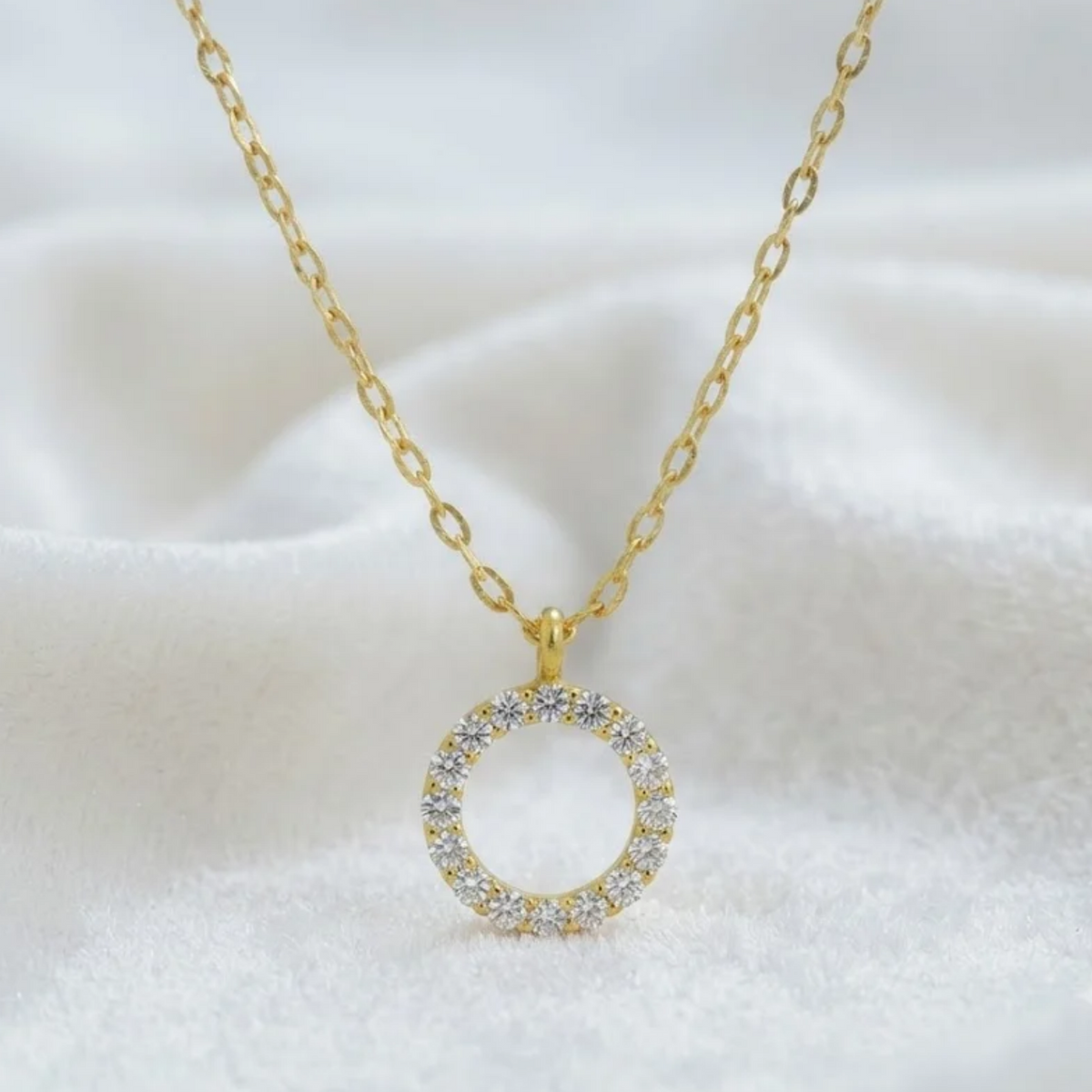 Diamond Circle Necklace
