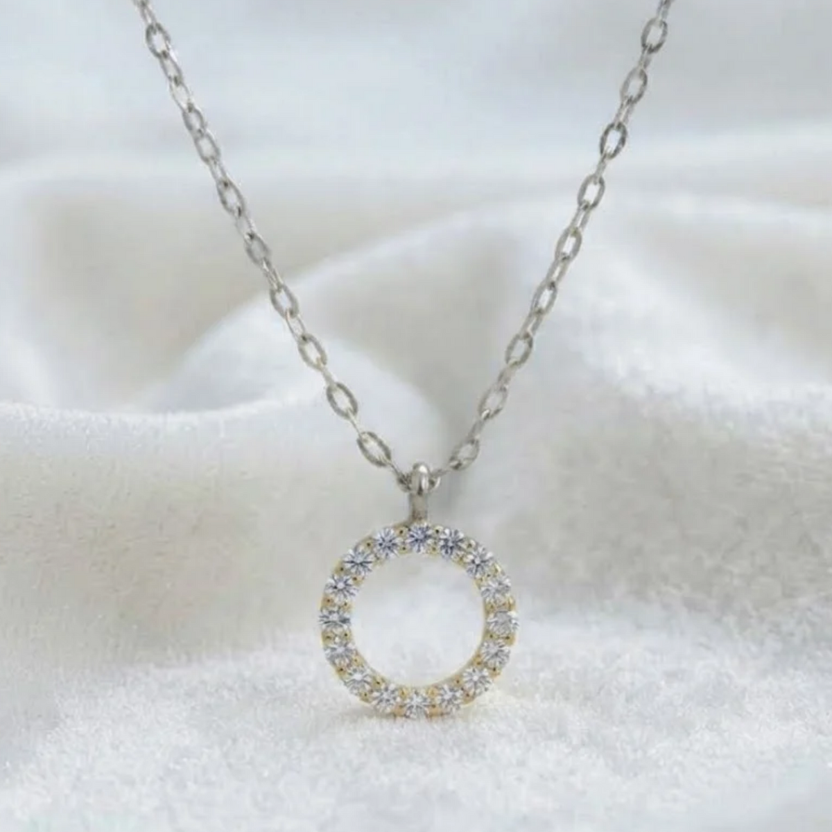 Diamond Circle Necklace
