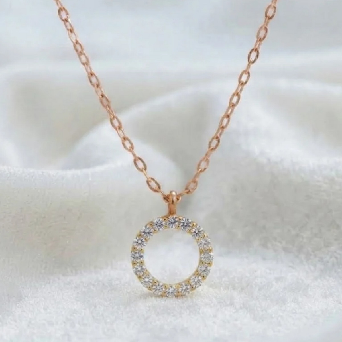 Diamond Circle Necklace