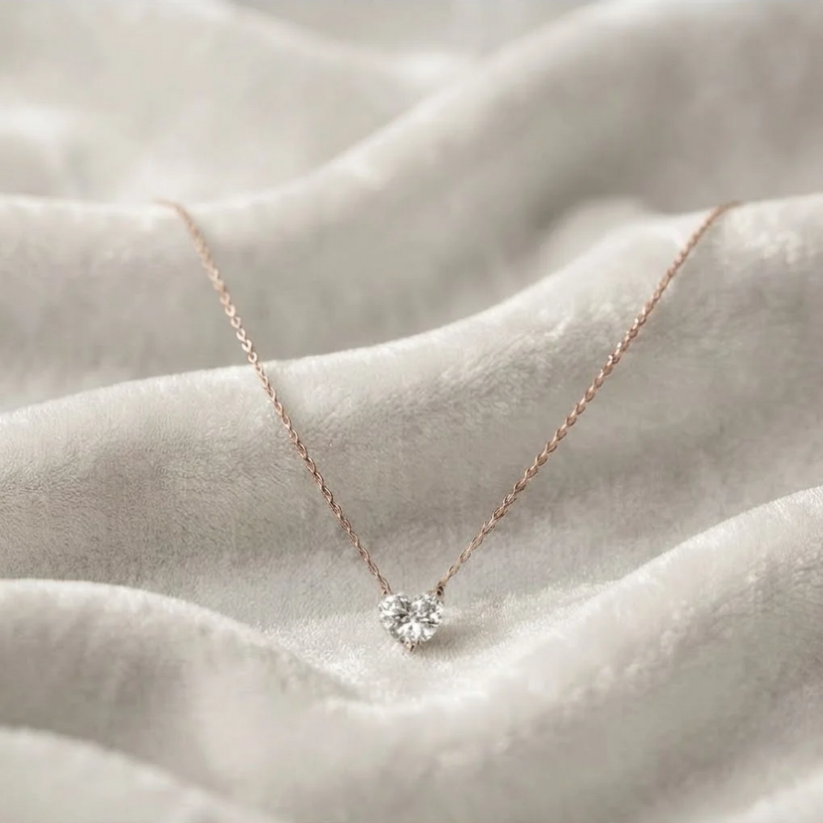 Heart Cut Diamond Necklace