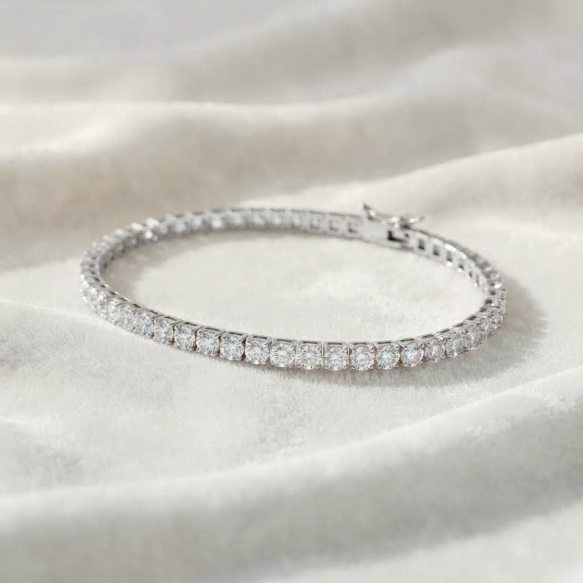 Tennis Bracelet Lab Grown Diamond Stackable Infinity Bracelet