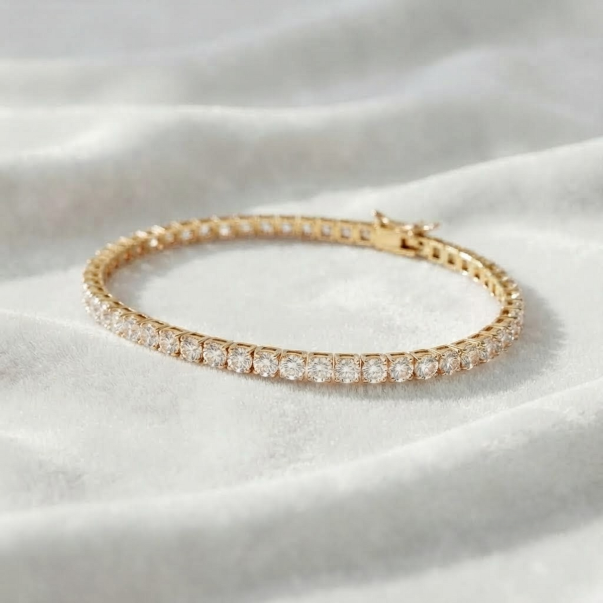 Tennis Bracelet Lab Grown Diamond Stackable Infinity Bracelet