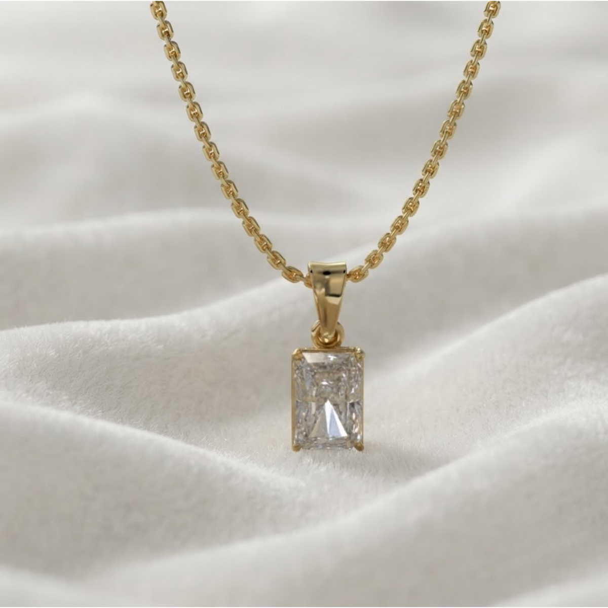 Radiant IGI Certified Diamond Radiant Cut Pendant