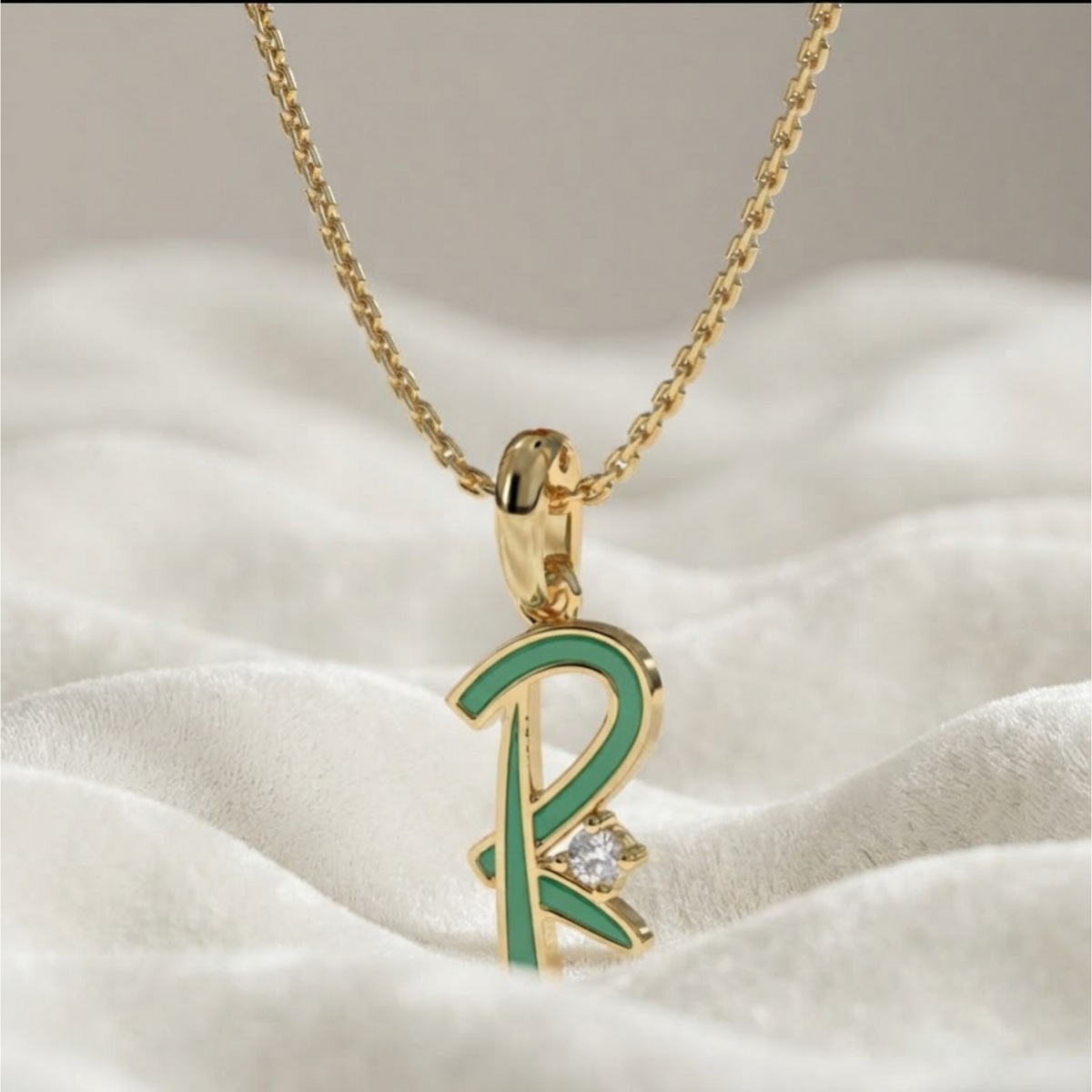 alphabet Pendant, R" Letter Charm Pendant