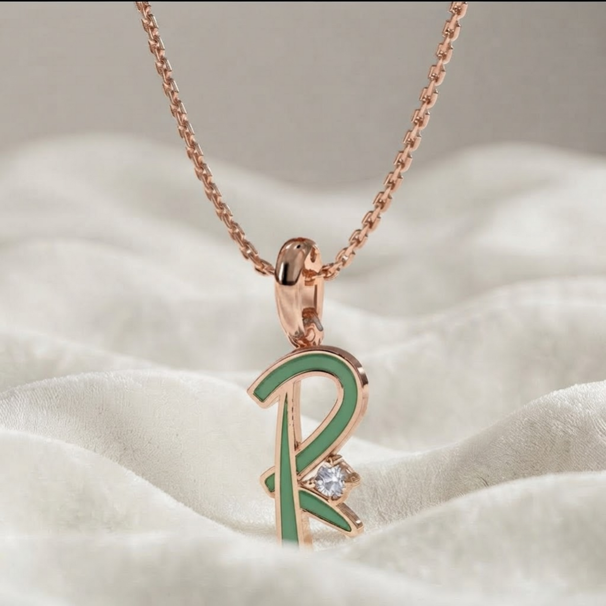alphabet Pendant, R" Letter Charm Pendant