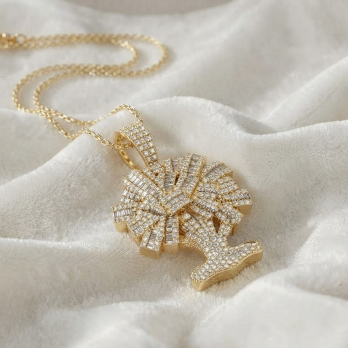 Lab Grown Diamond Money Tree Pendant Hip Hop