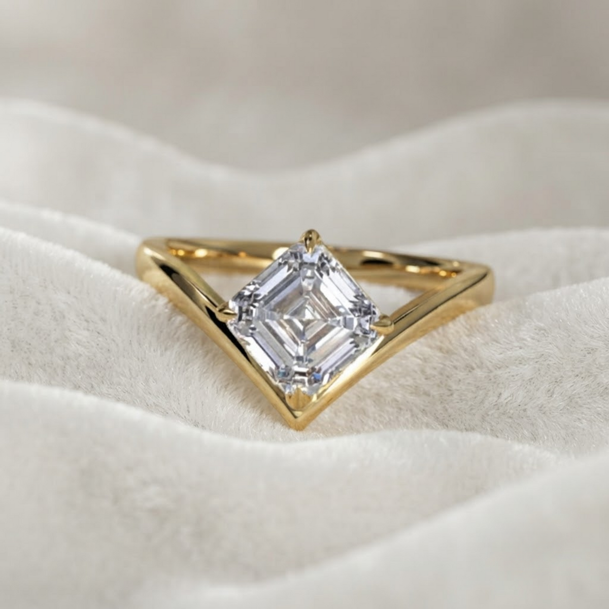 Princess Cut Lab Grown Diamond Ring