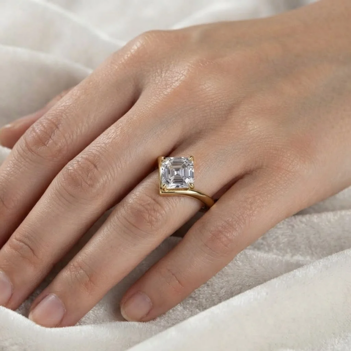 Princess Cut Lab Grown Diamond Ring