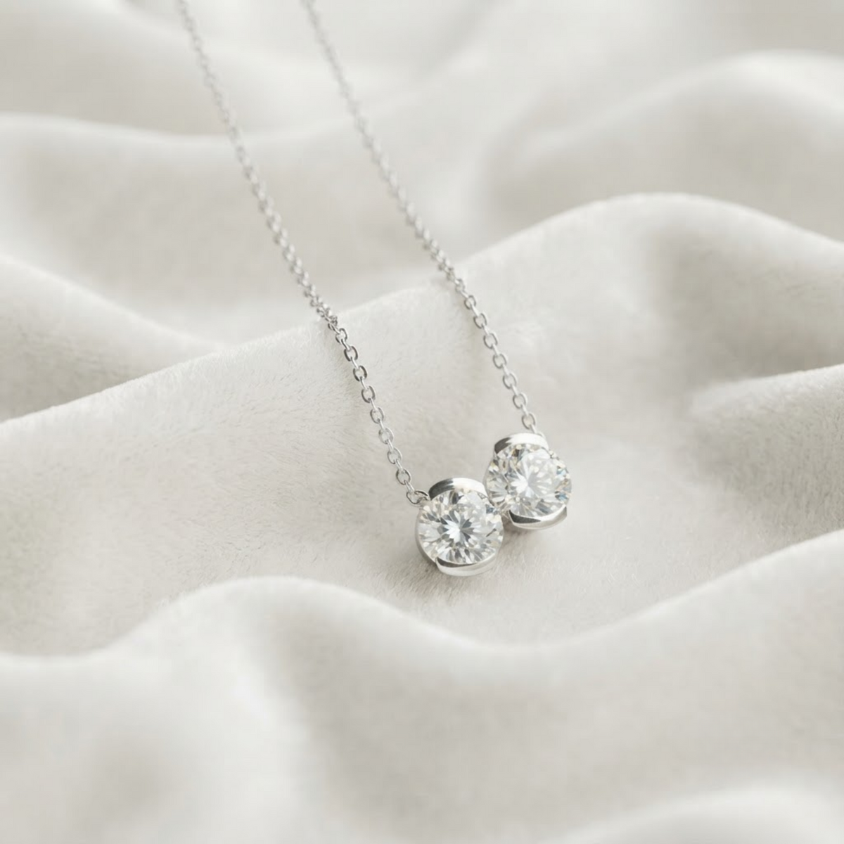 Toi et Moi Lab Grown Diamond Necklace