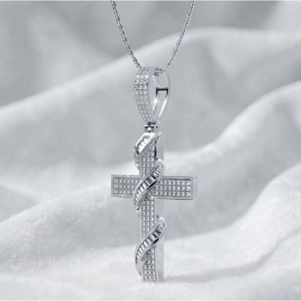 Cross Diamond Pendant Lab Created Diamond