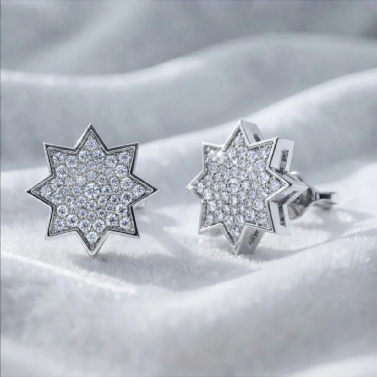 Skylar Lab Grown Diamond Star Cluster Stud Earrings