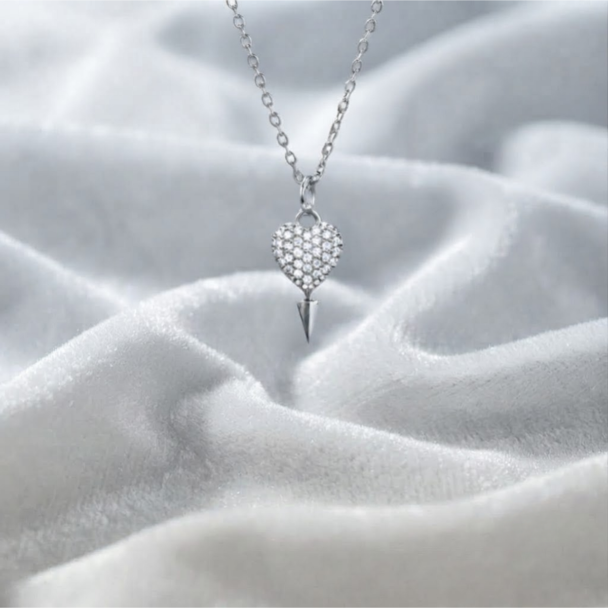 Diamond Heart Charm Necklace