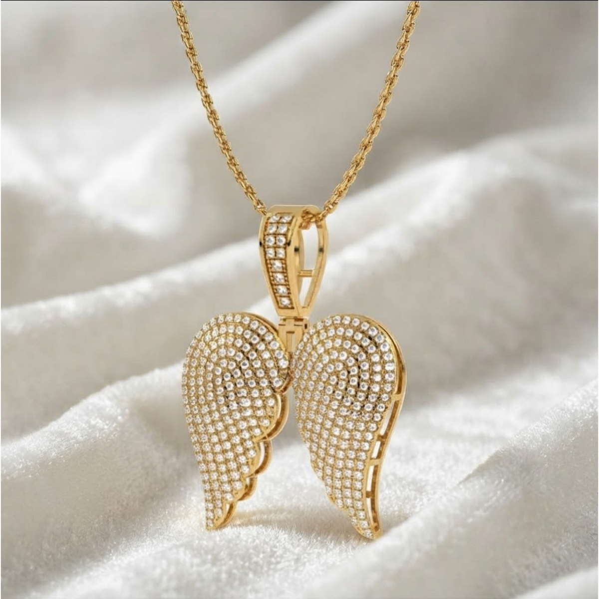 Angel Wings Pendant Diamond Big Angel Wing Pendant