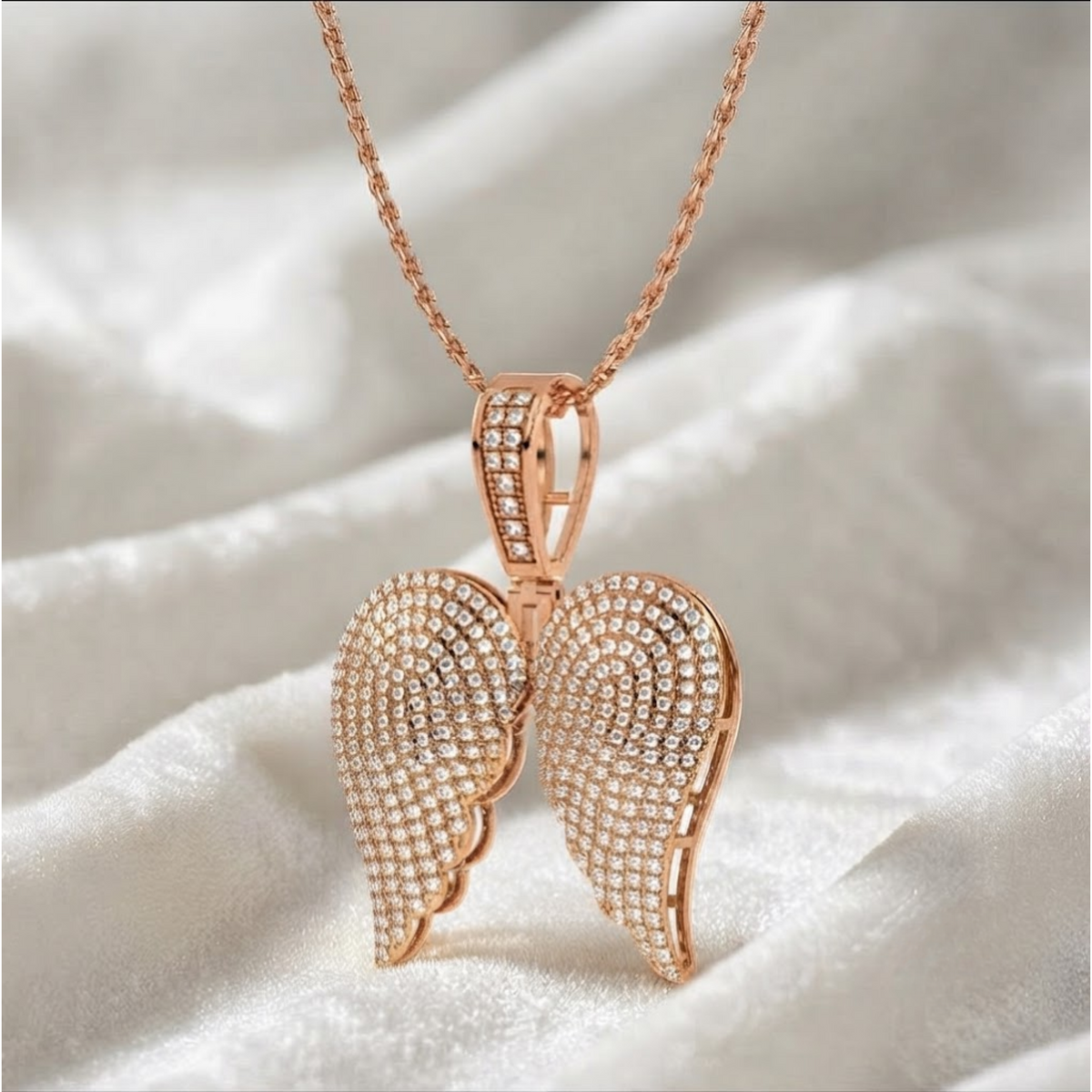 Angel Wings Pendant Diamond Big Angel Wing Pendant