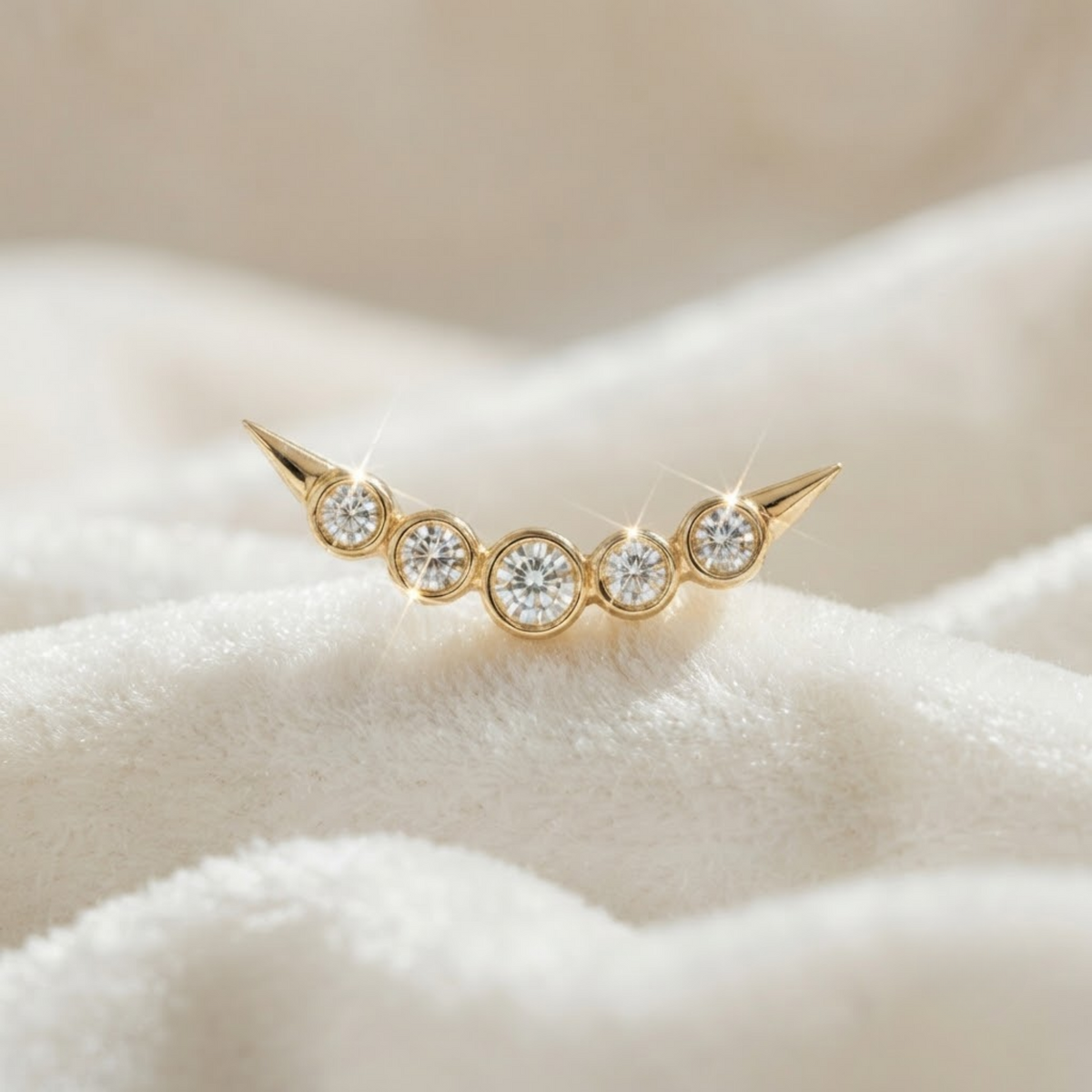 Dragon’s Tail Large Diamond Stud Earring