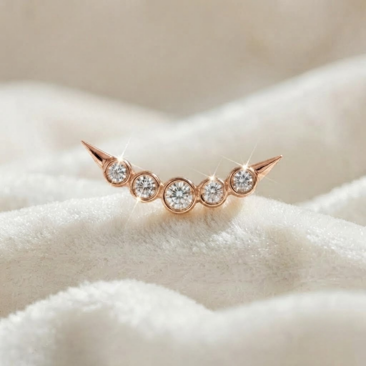 Dragon’s Tail Large Diamond Stud Earring