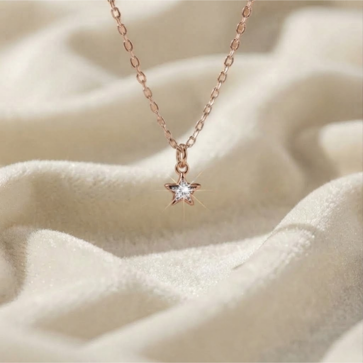 Lab Grown Diamond Gold Star Necklace