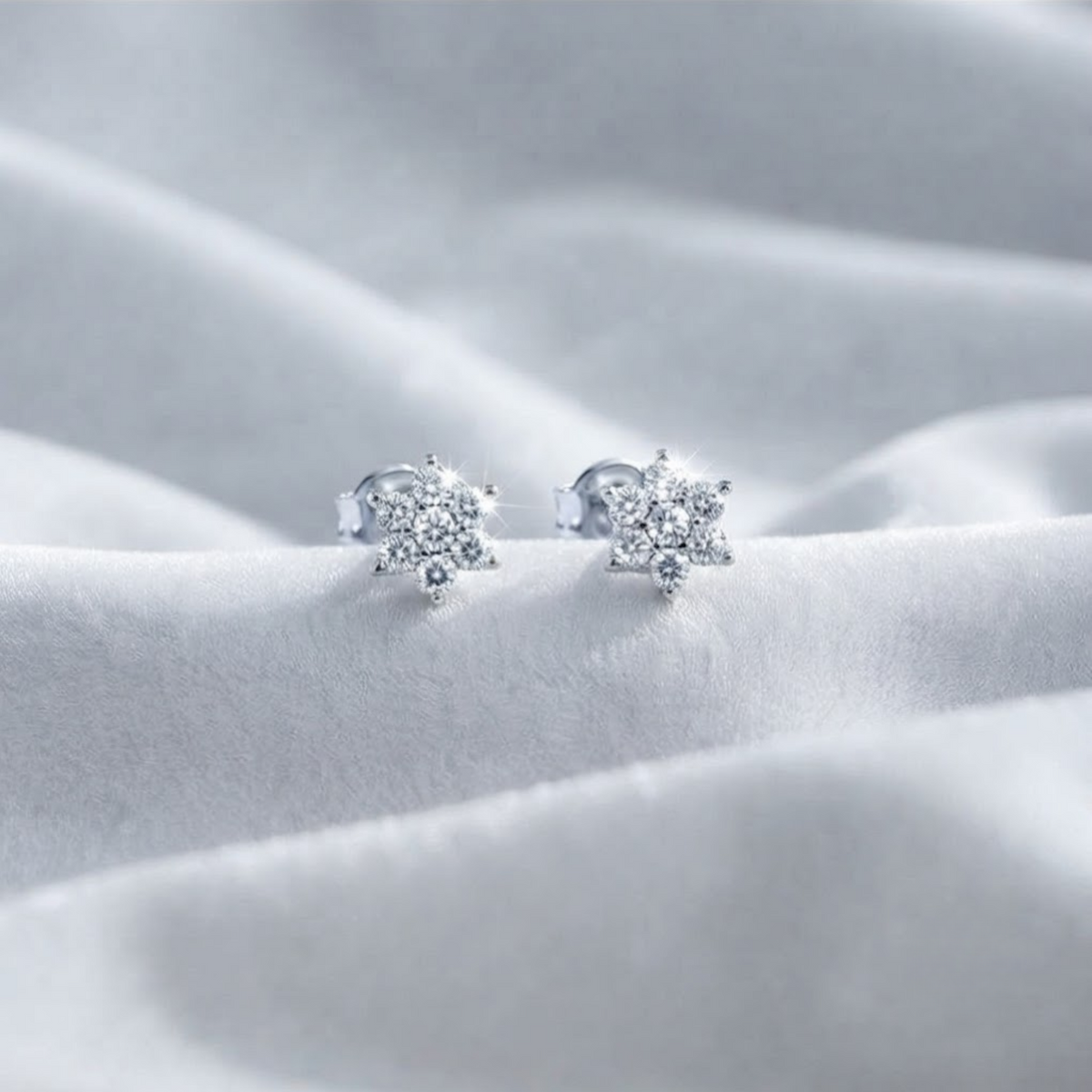 Diamond Stud Earring Diamond Flower Stud Earring