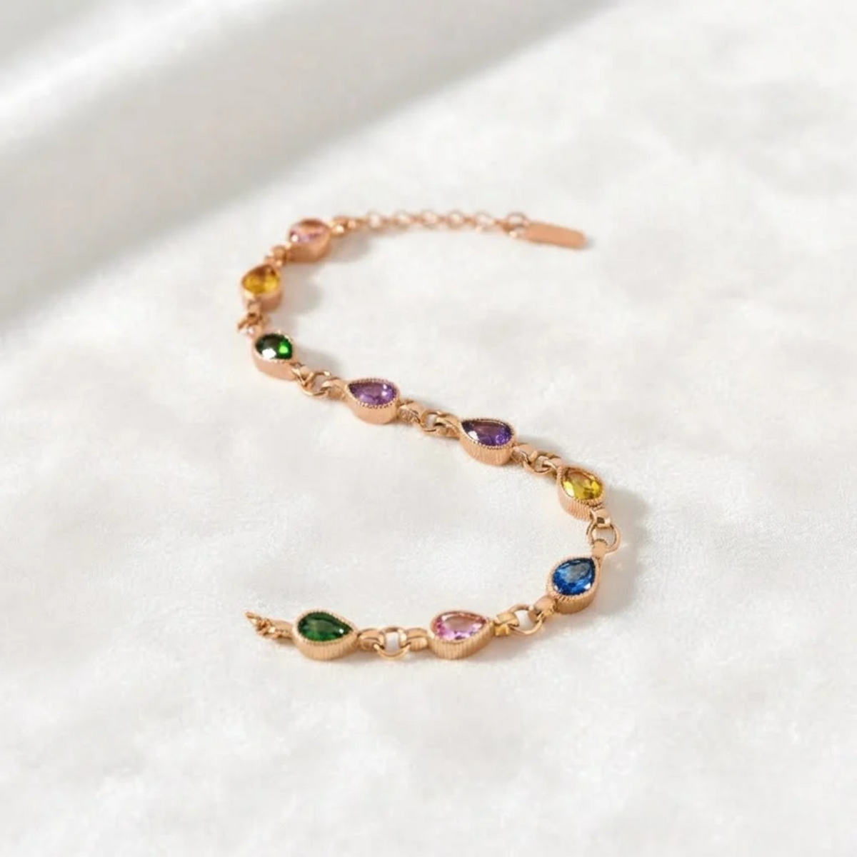 Pear Cut Multi Gemstone Bracelet for Women
