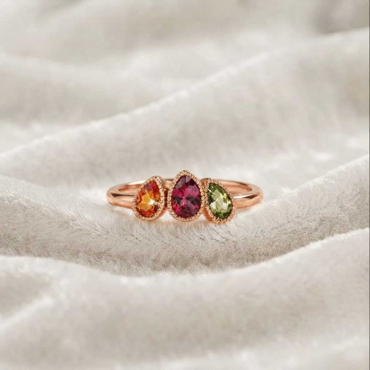 Multi Gemstone Ring in Gold