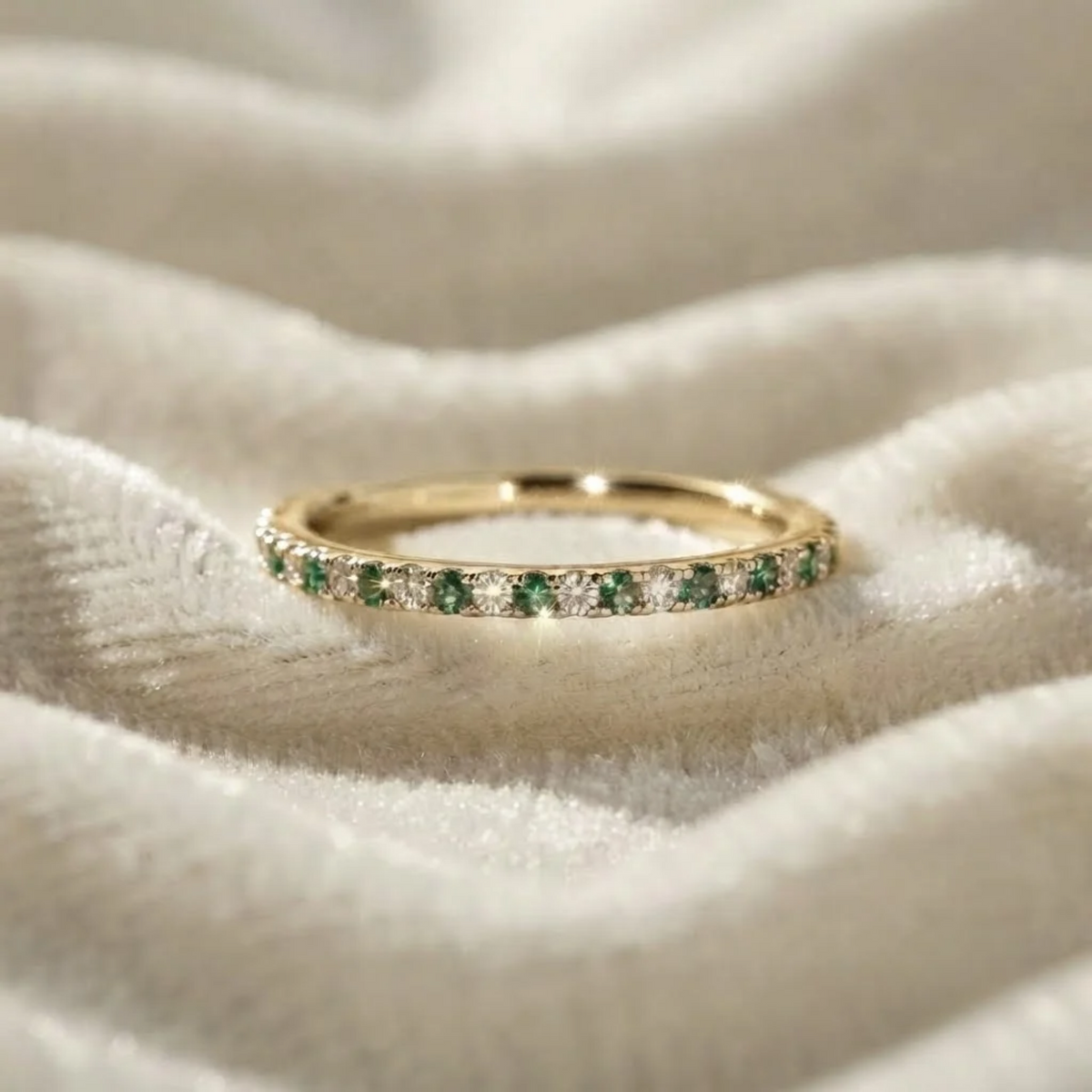 Full Eternity Birthstone Band Stackable Ring