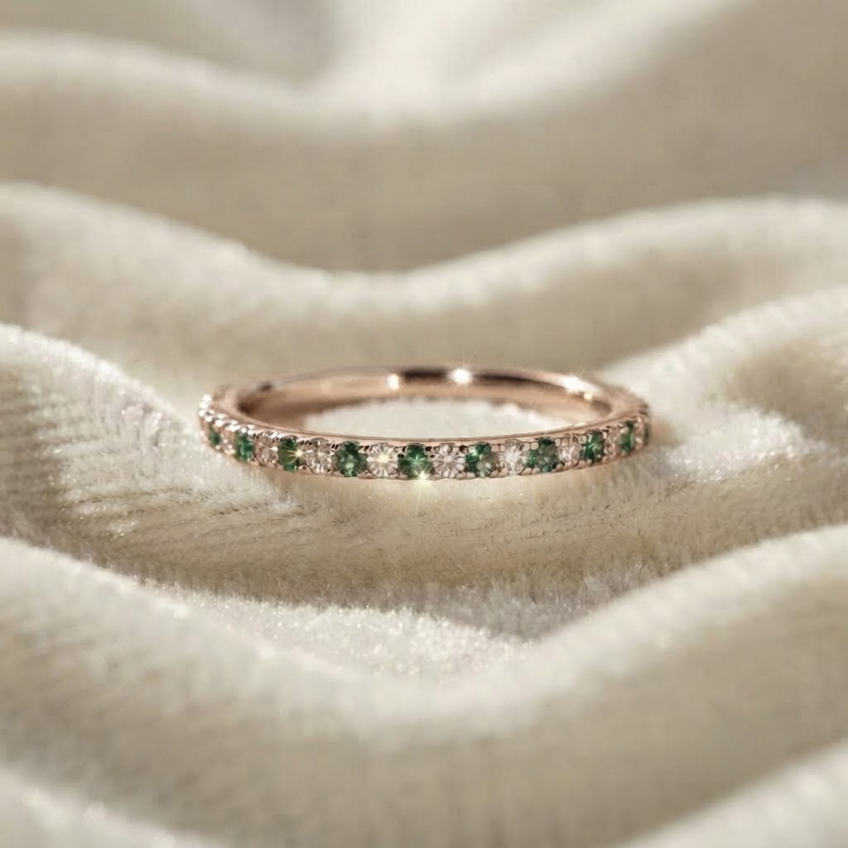 Full Eternity Birthstone Band Stackable Ring