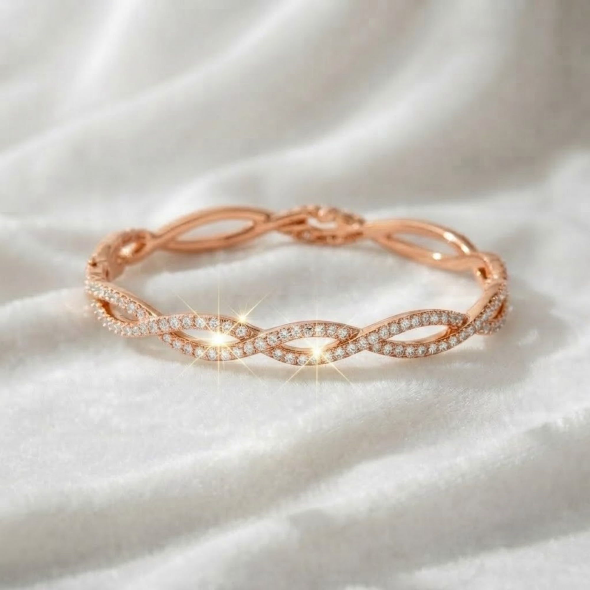 Twisted Micro Pave Eternity Jewelry