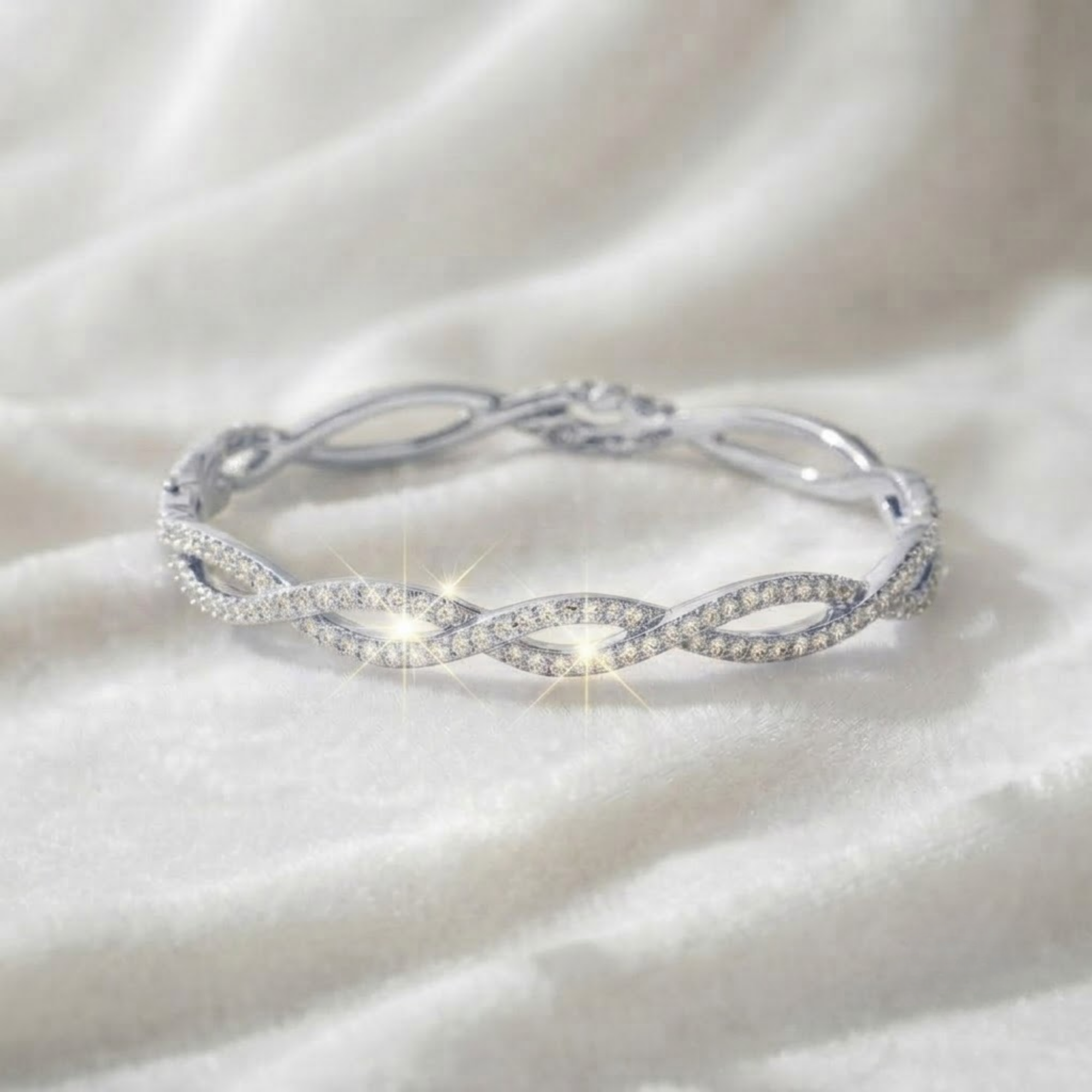 Twisted Micro Pave Eternity Jewelry