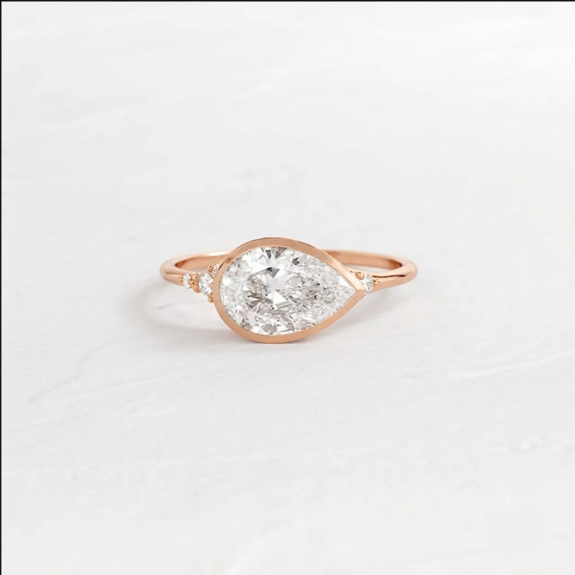 Pear Lab Grown Diamond  Ring for Her
