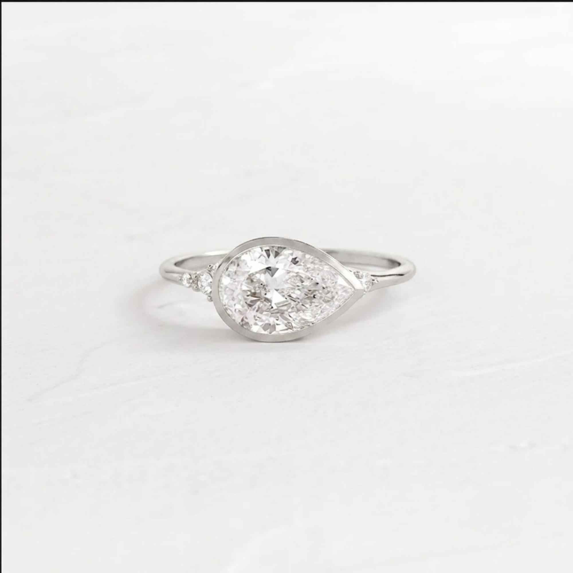 Pear Lab Grown Diamond  Ring for Her