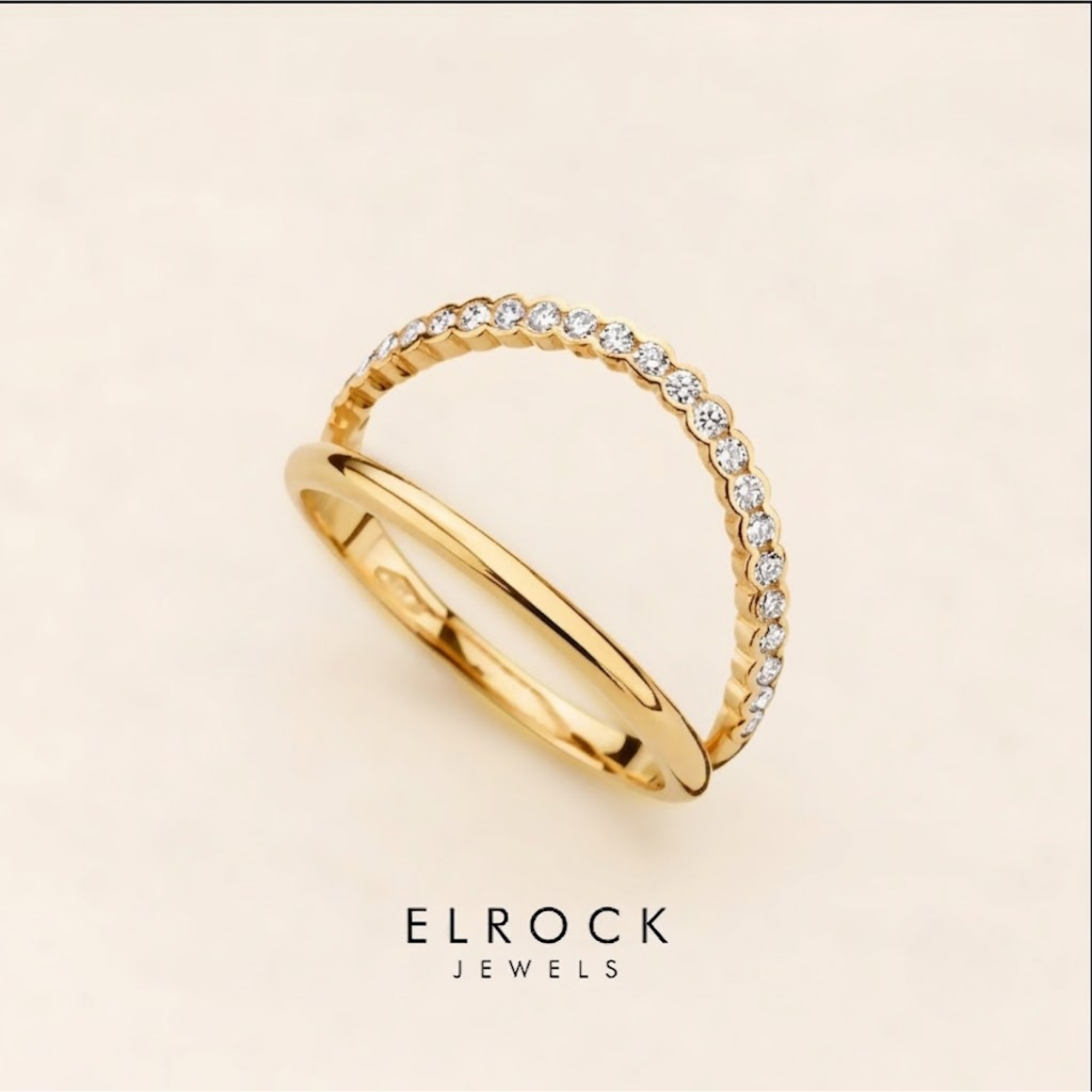 Runder Diamant-Stapel-Ehering