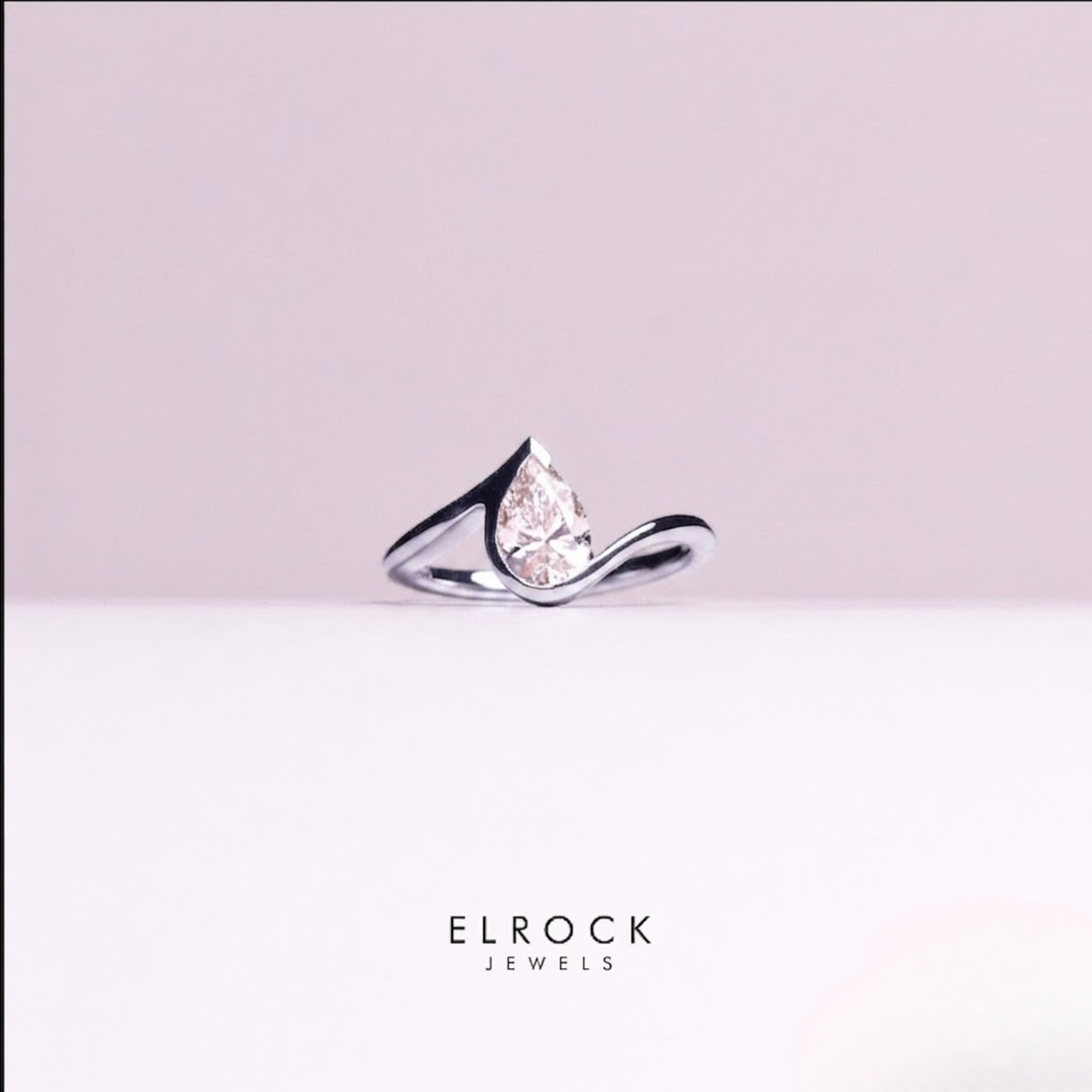 Pear Cut Lab Grown Diamond Engagement Ring