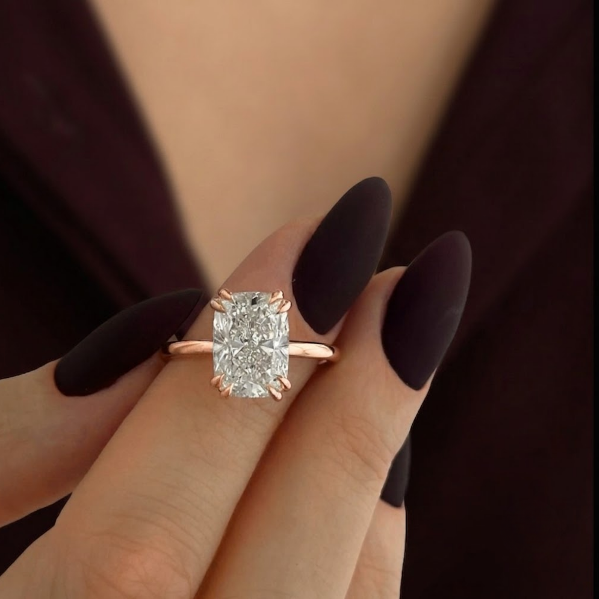 4 Carat Cushion  Engagement Ring