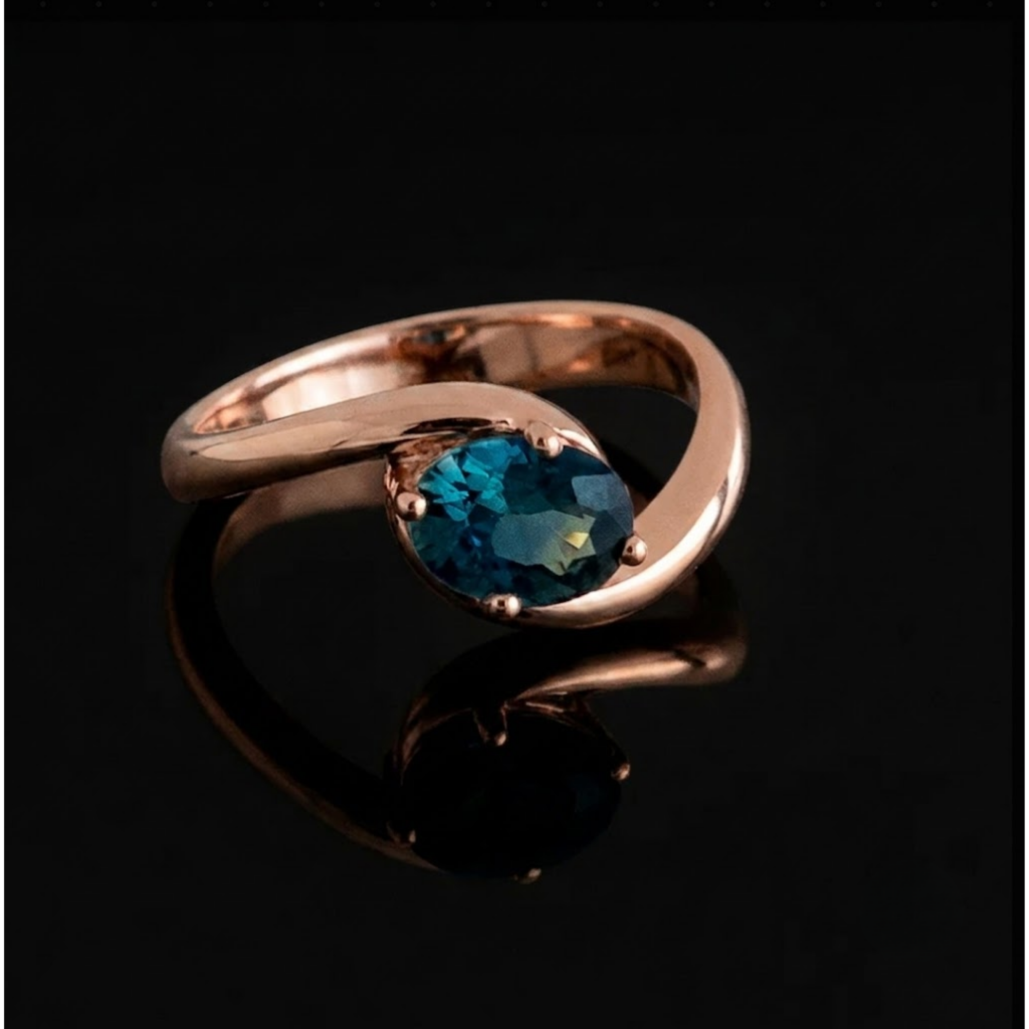 Blue Sapphire Engagement Ring