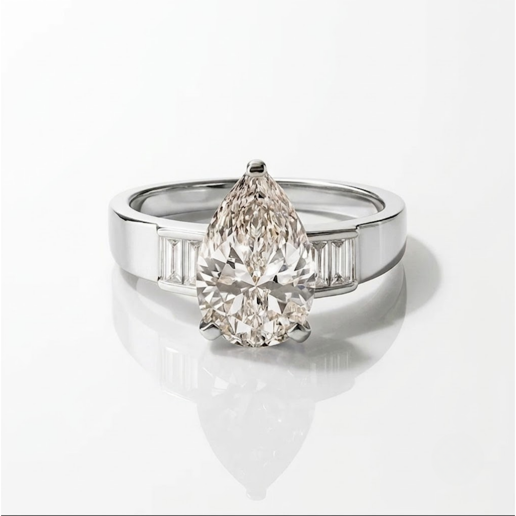 Pear Shape Diamond Engagement Ring