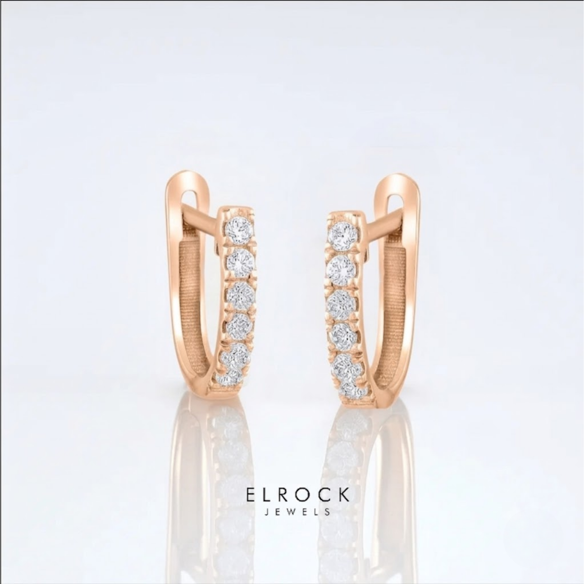 Huggie Diamond Hoop Earrings
