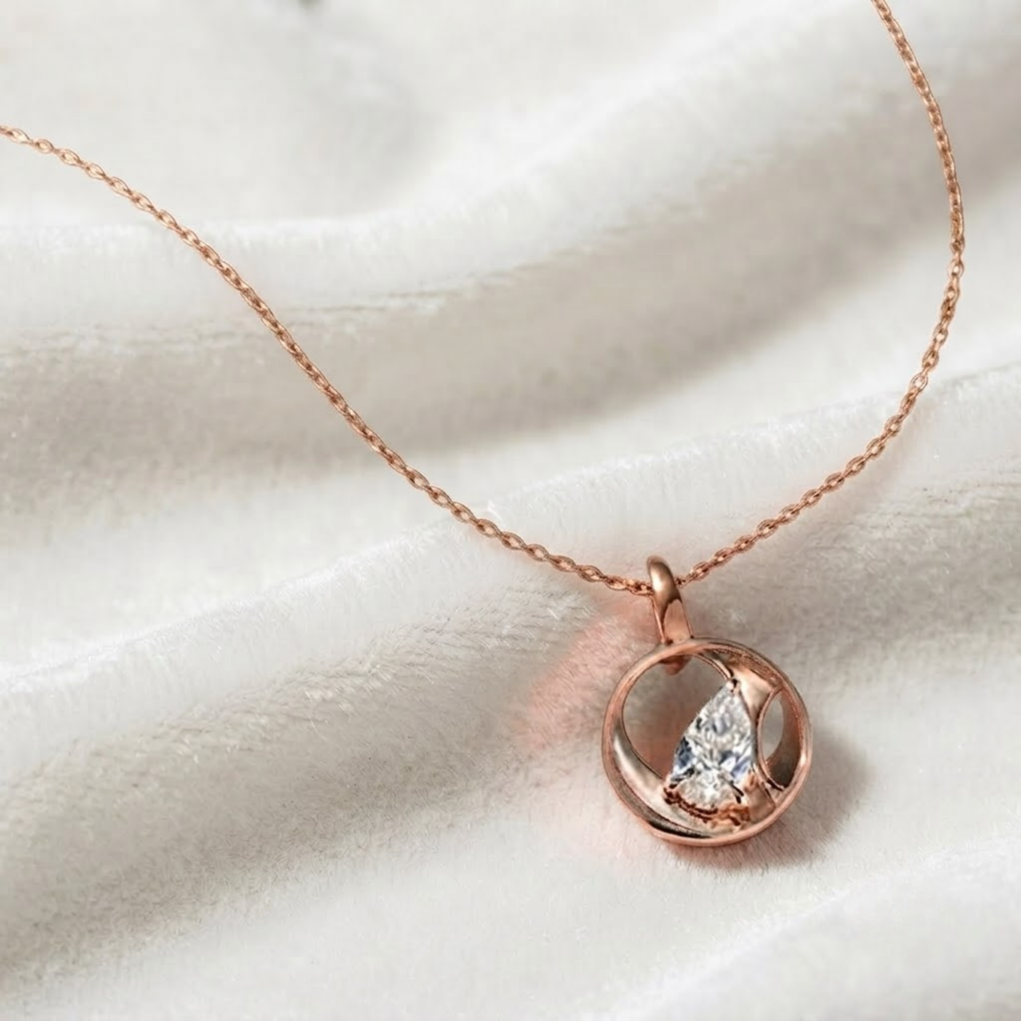 Pear Diamond Necklace
