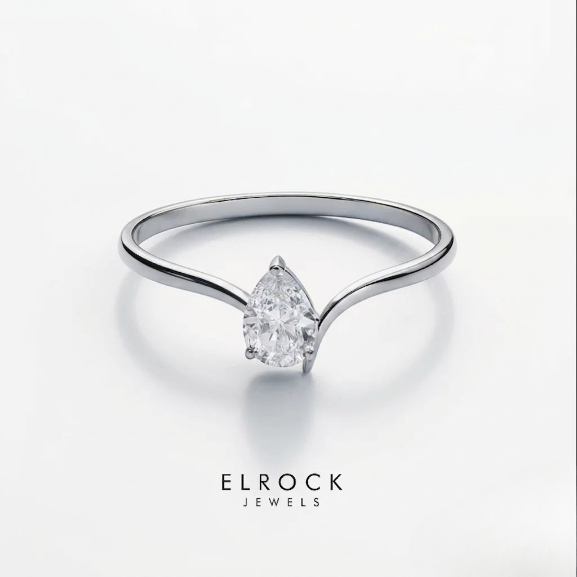 Unique Pear Cut Engagement Ring