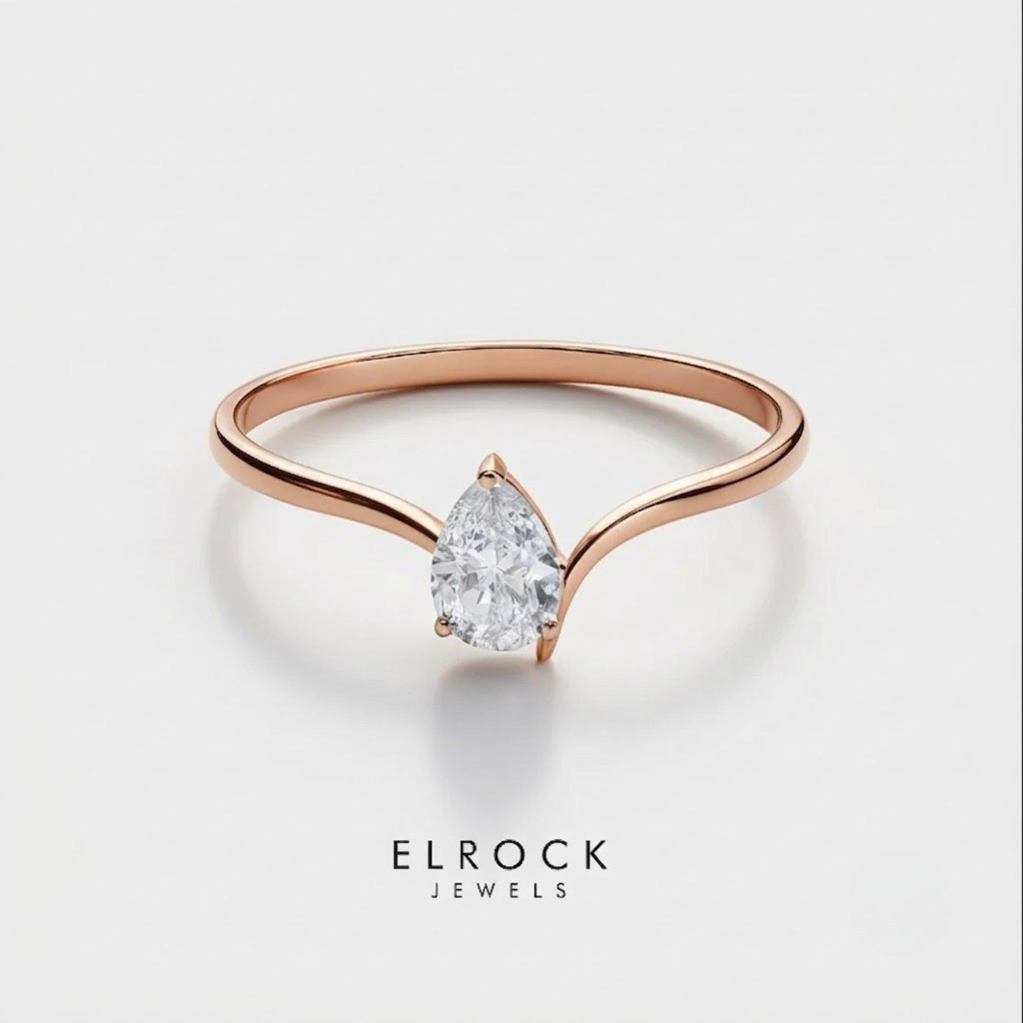 Unique Pear Cut Engagement Ring