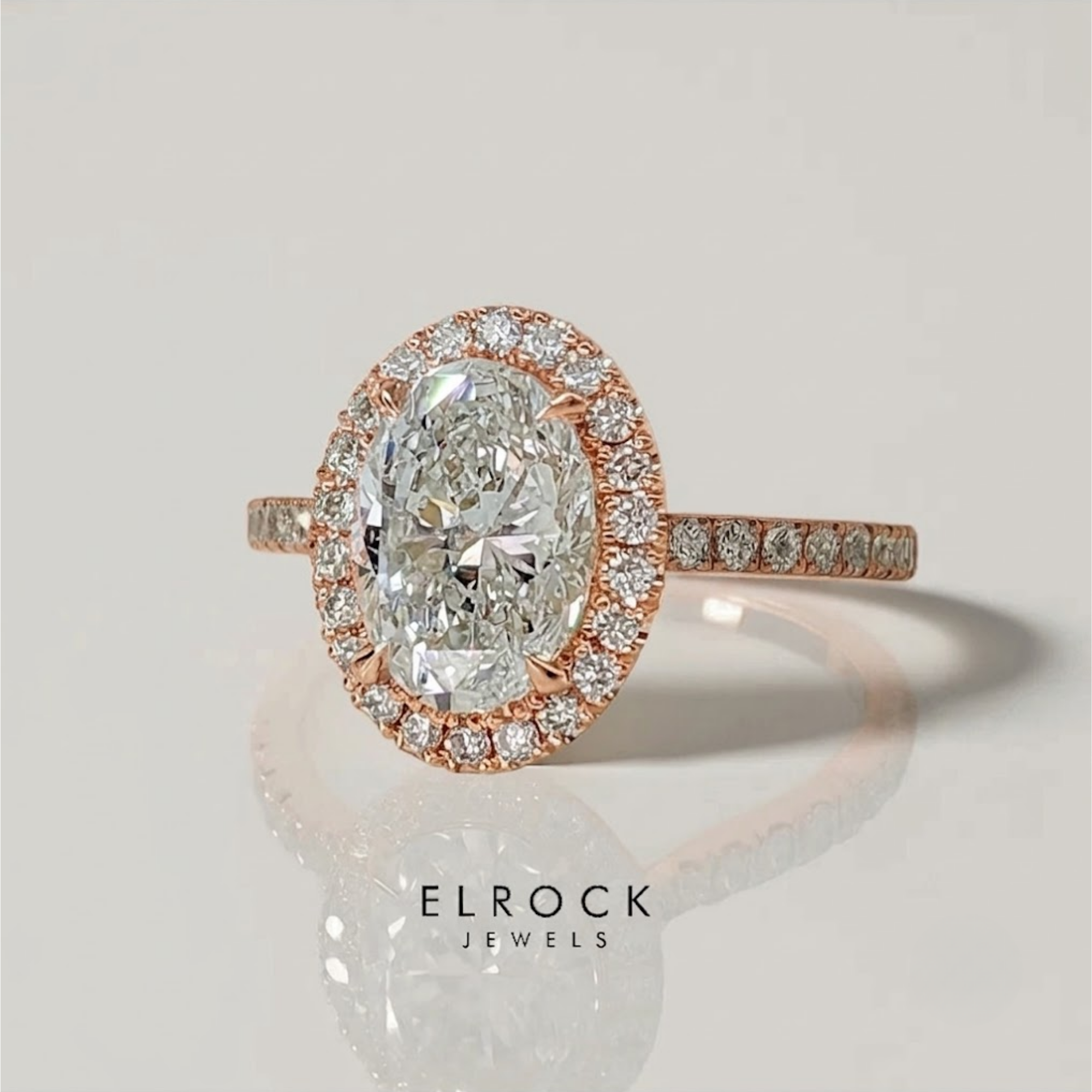 Oval Halo Engagement Ring